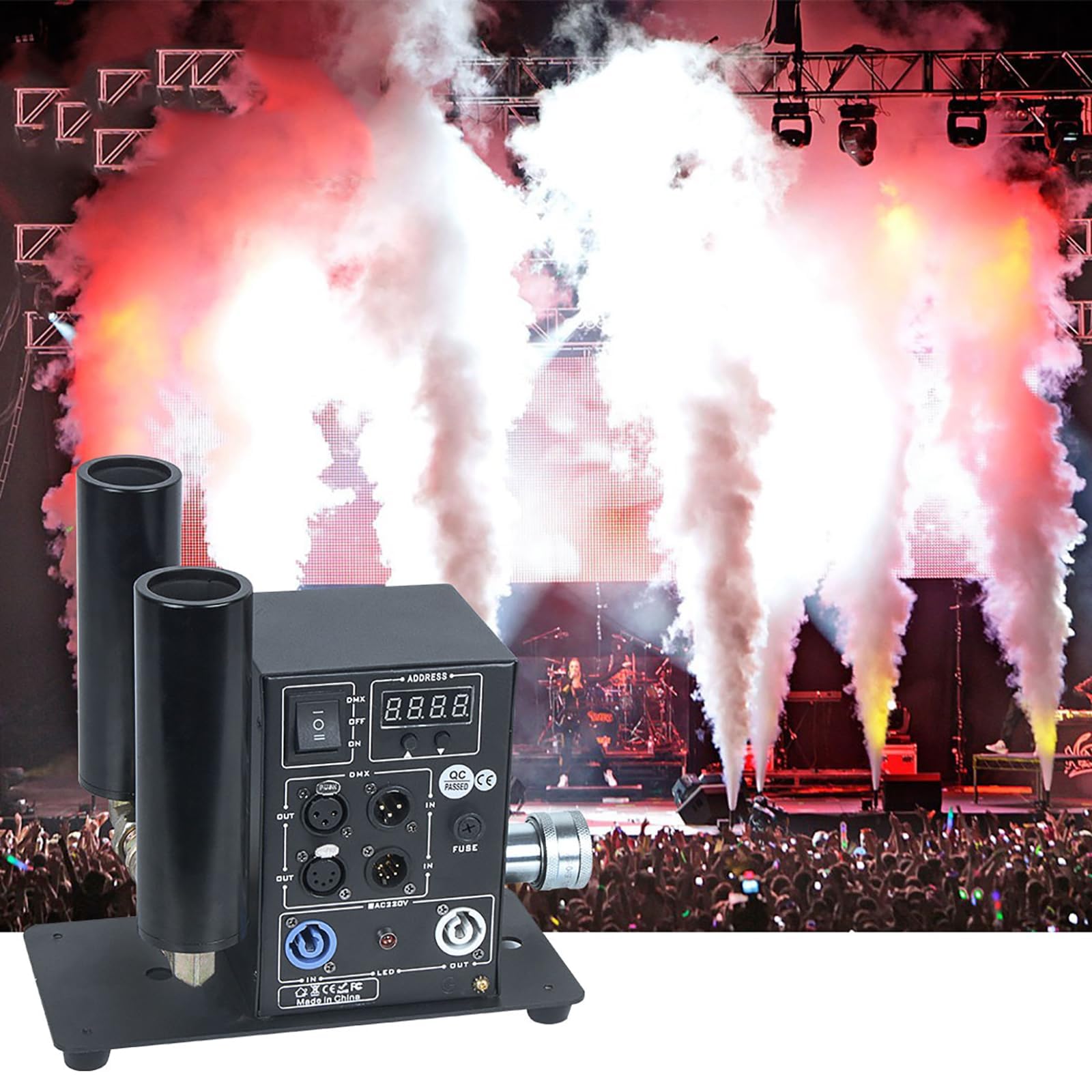Machine à effet jet de CO2 double tube avec contrôle DMX512 pour concert