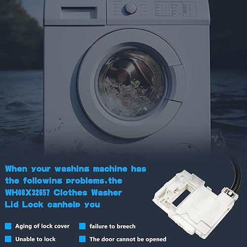 Miniatura 4 de Hyhpsjiee WH08X32657 WH08X31222 Bloqueo y arnés de la tapa de la lavadora Compatible con GE GTW220ACK7WW GTW335ASN2WW GTW465ASN2WW GTW465ASN3WW