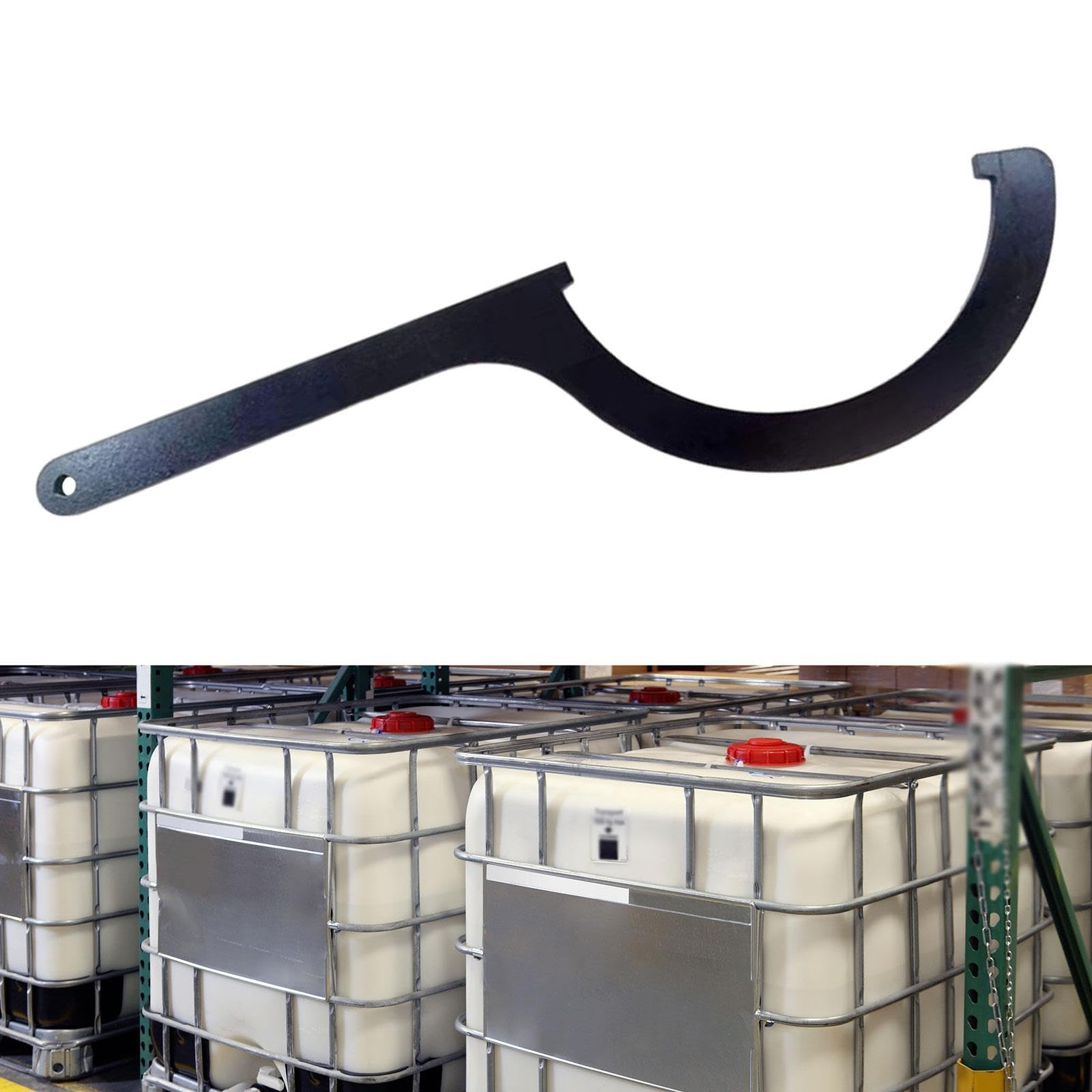 Tonnen Deckel Öffner für IBC, Fassschlüsselöffner, Container Stabiler Fassschlüssel Und Montageschlüssel aus Kohlenstoffstahl, Ergonomisch Geformt Und Verschleißfest für, Halbkreis