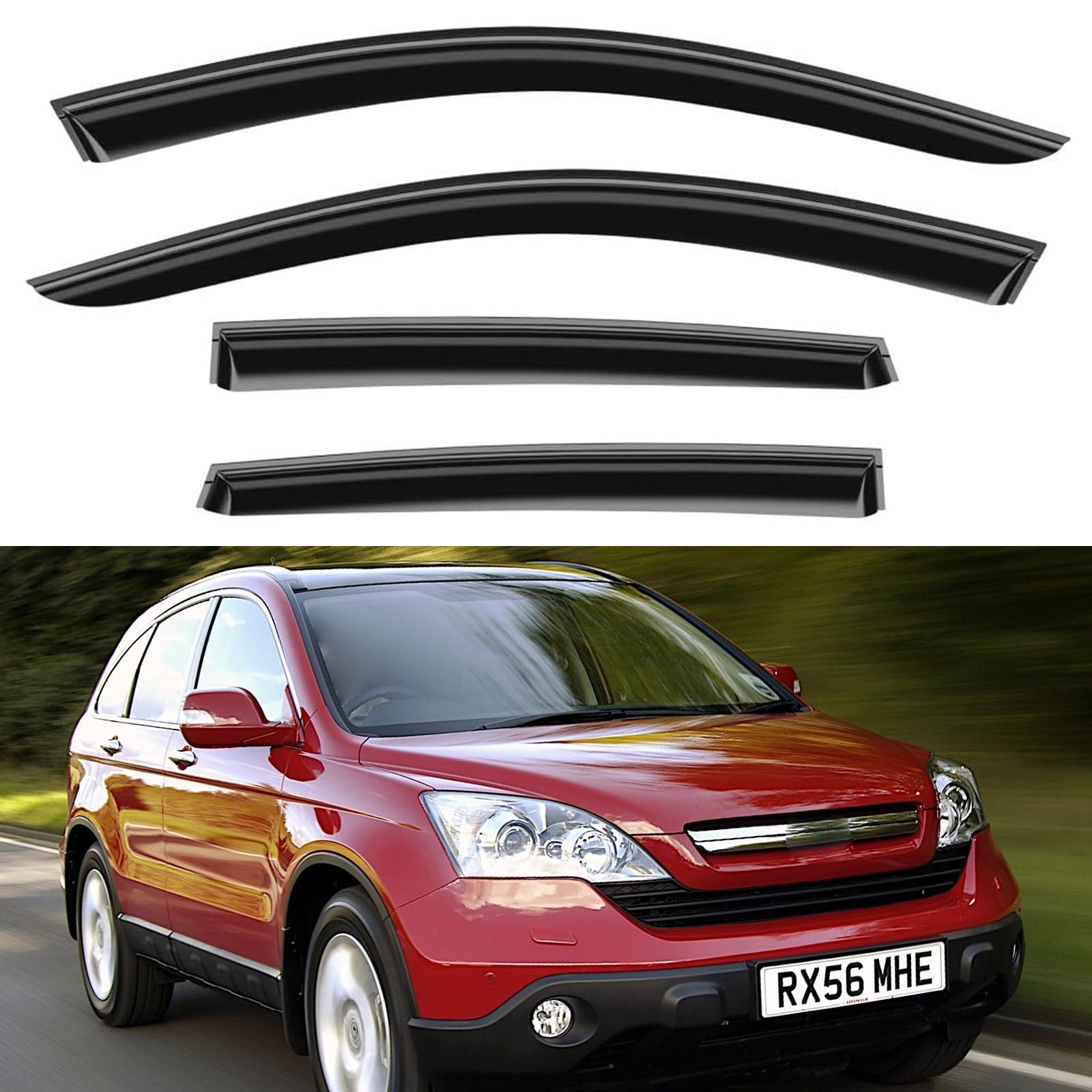 Photo 1 of Window Rain Guards Shield, Honda CR-V, Window Vent Visors Shades Wind Deflectors for 07-11 CRV SUV