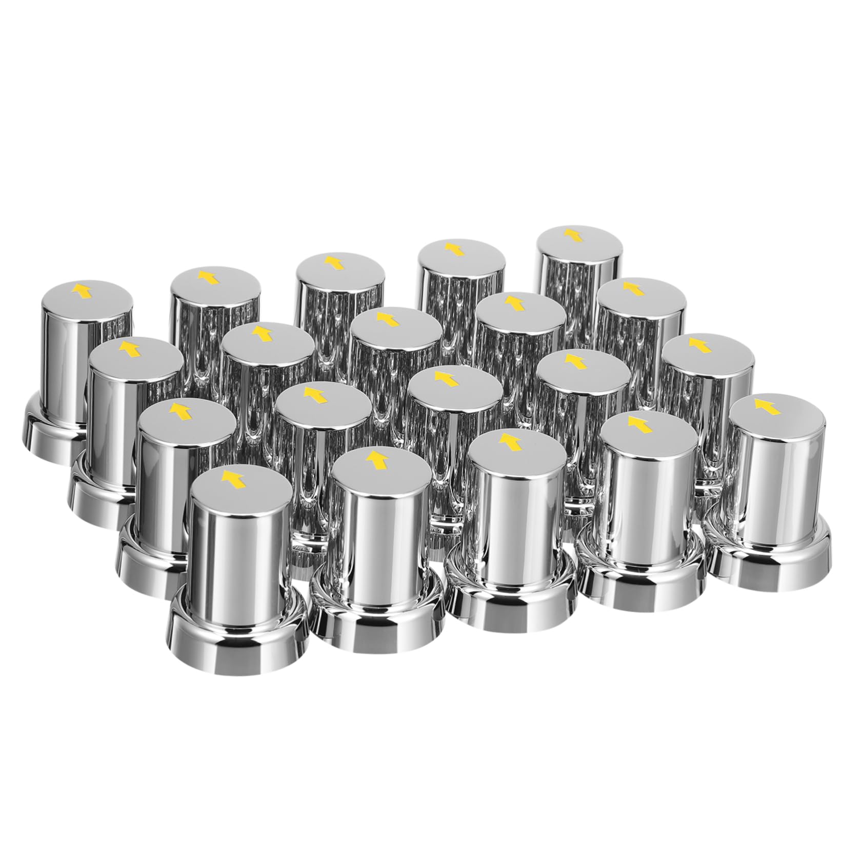 TOPBATHY Copridado Ruota Auto 20 Pezzi ABS Argento 33mm X 60mm