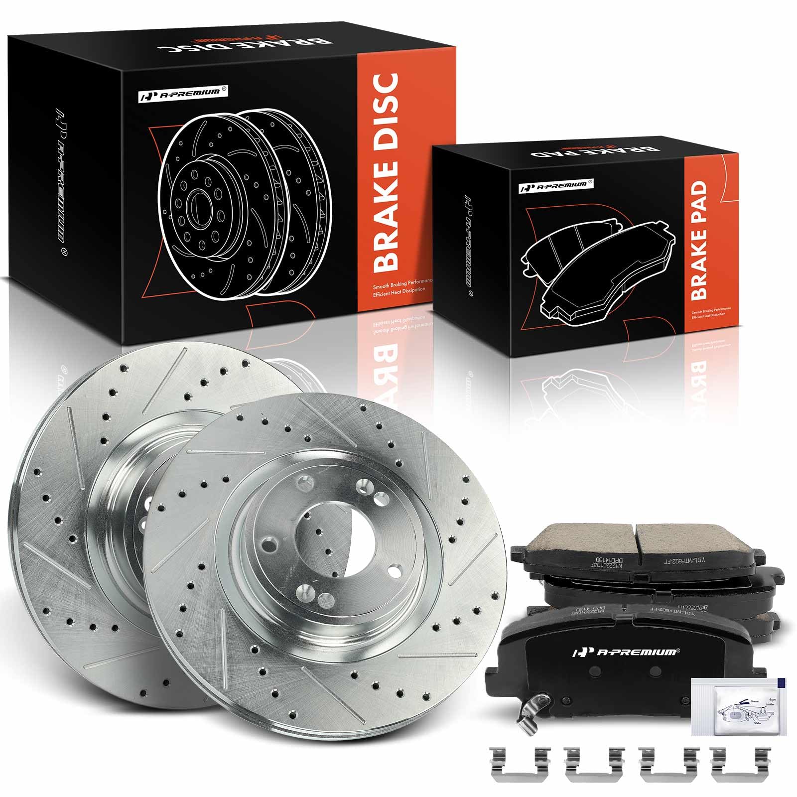 Amazon.com: A-Premium 12.59 inch (320mm) Front Drilled and Slotted
