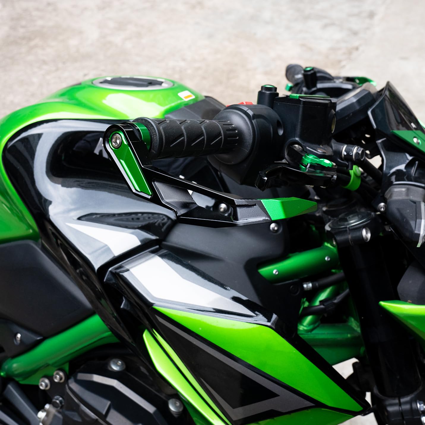 Protector de Freno de Motocicleta para Z900 2025 Z800 Z1000 SX Z750 Z500 ZX6R ZX10R Ninja 250 300 1000 500 Accesorios Protector de Mano de Palanca de Embrague de Freno de Manillar de Aluminio (Negro)