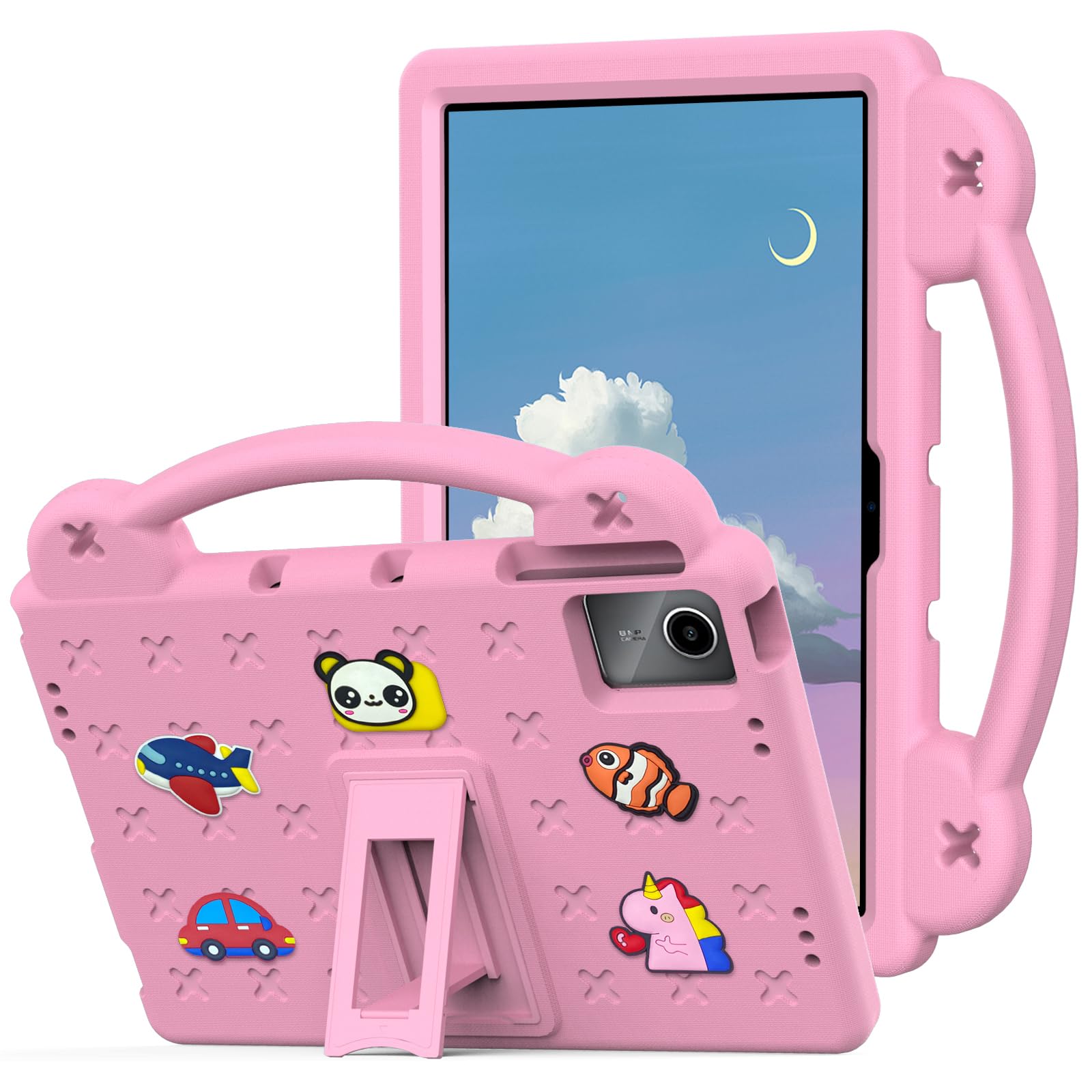 SCIMINHandle Case for Doogee T30 Pro 11'', Heavy Duty EVA Foam Shockproof Cover Kids Proof Case with Stand