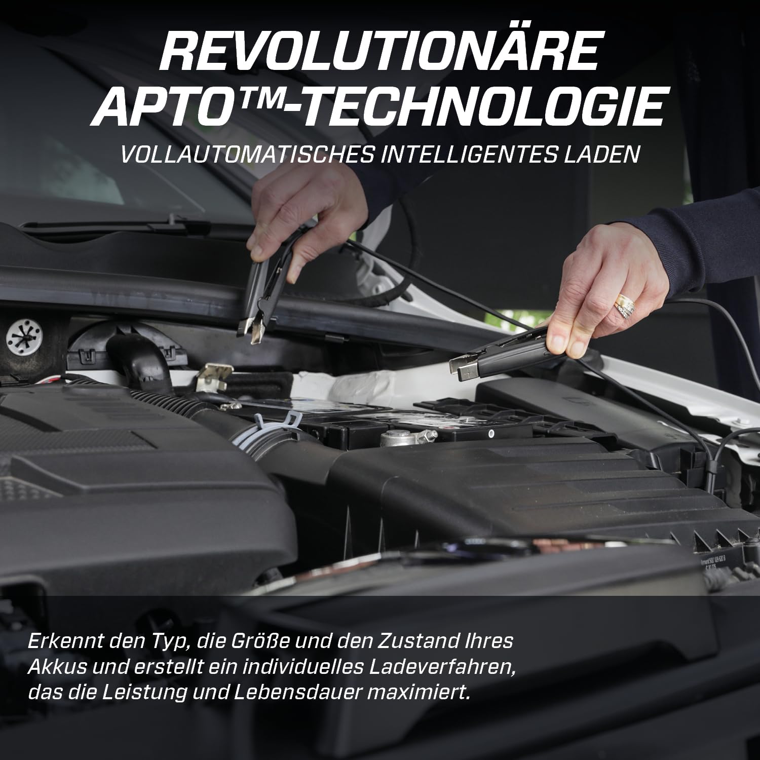 CTEK CS ONE (Gen 2) mit WLAN, 12-V-Smart-Batterieladegerät und -Erhaltungsladegerät mit App-Steuerung, Fernüberwachung, adaptiver Ladung und polungsfreien Klemmen für PKW und Motorräder