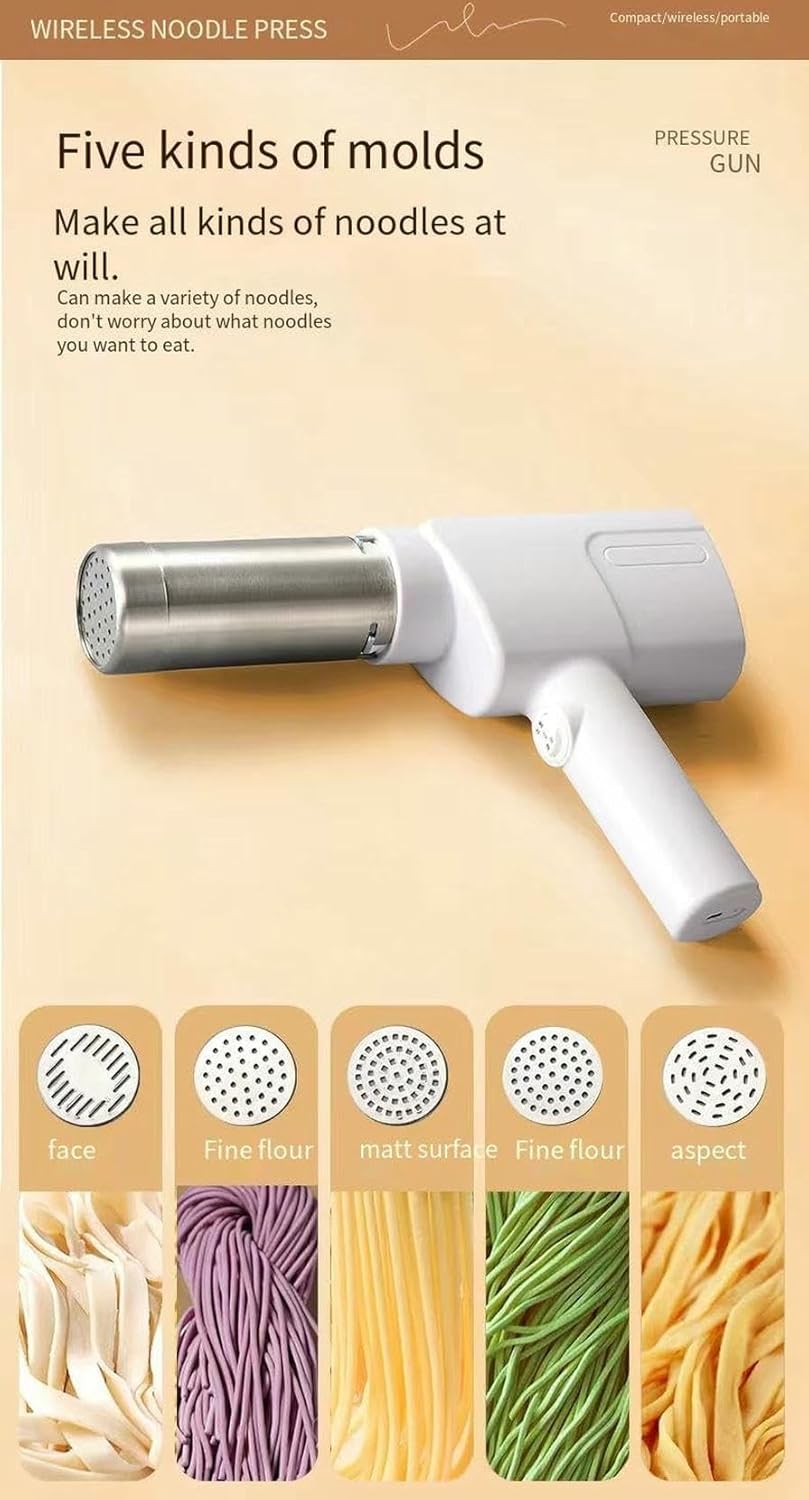 Handheld Electric Noodle Press - Automatic 304 Stainless Steel Noodle Maker for Home Use