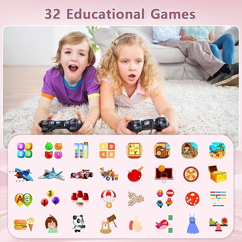 Miniatura 5 de Reloj inteligente para niñas de 5 a 12 años con 32 juegos, pantalla táctil HD, cámara, grabación de videoaudio, reproductor de música, reloj