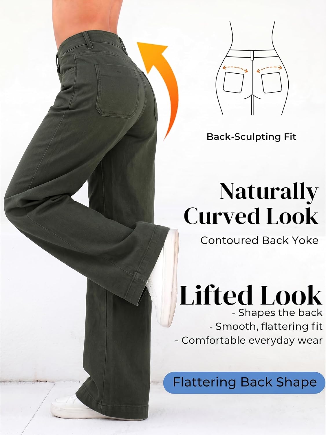  Women 2026 Wide Leg Jeans High Waist Stretchy Baggy Denim Pants thumbnail