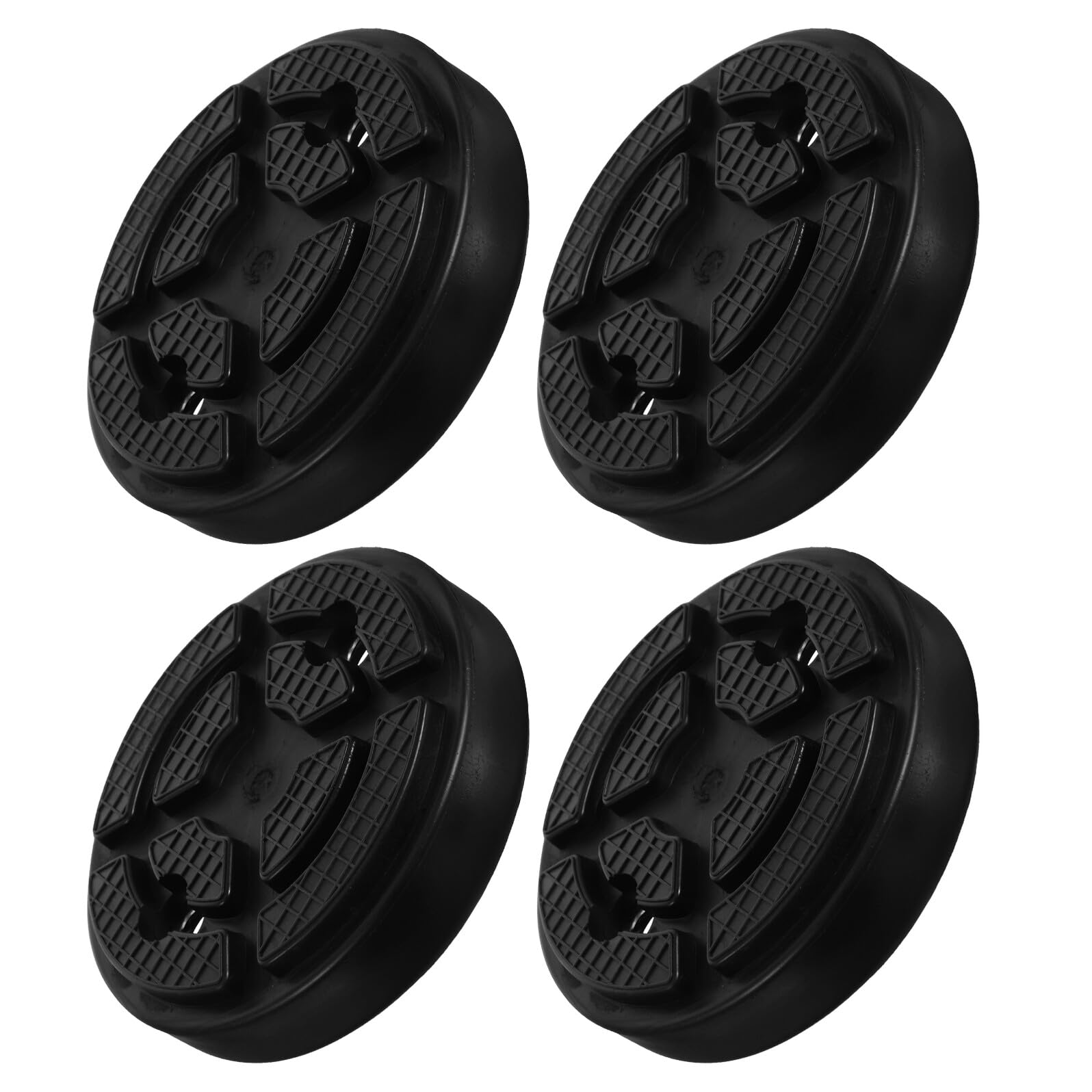 4pcs Patins en Caoutchouc Lift, Accessoires Auto Résistants la Compression Espacement de Trous de 7cm pour Pont Élévateur Voiture Deux Colonnes
