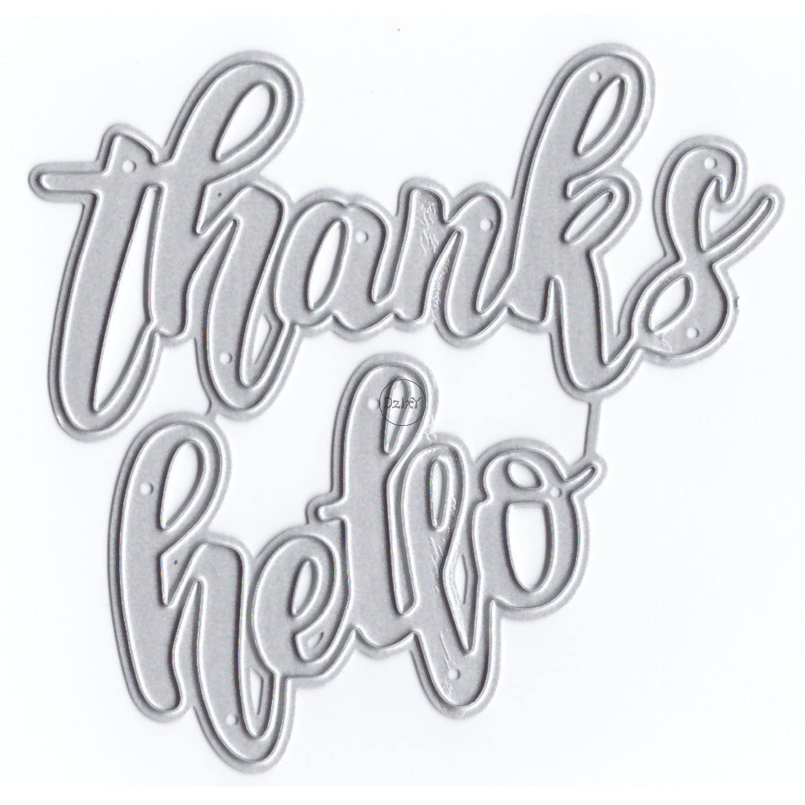 DzIxY THANKS HELLO Words Metal Cutting Dies for Card Making