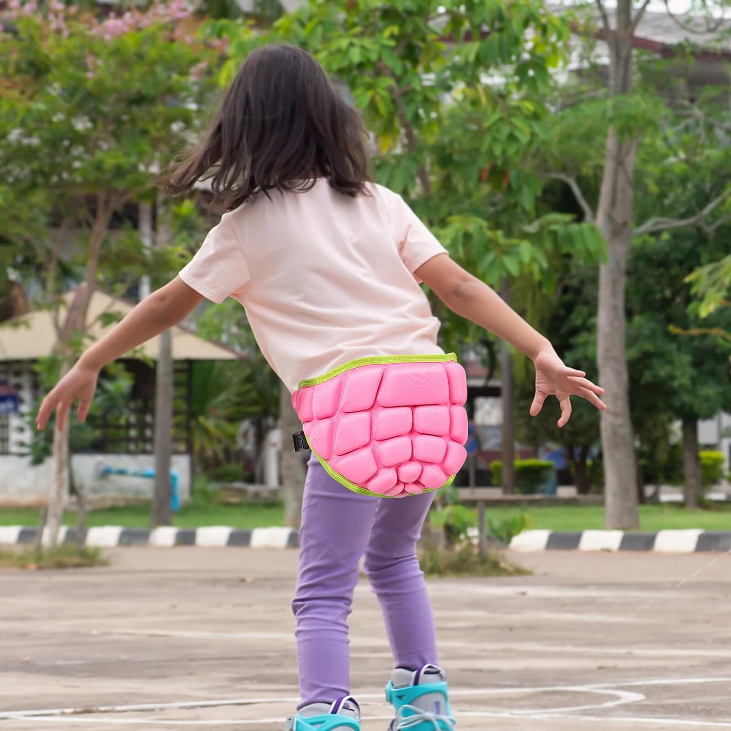 Thickened Skating Hip Protector Pad, Padded Butt Cushion for Outdoor Ice and Roller Skating, Pink Protective Gear for Skiing and Inline Skates Safety