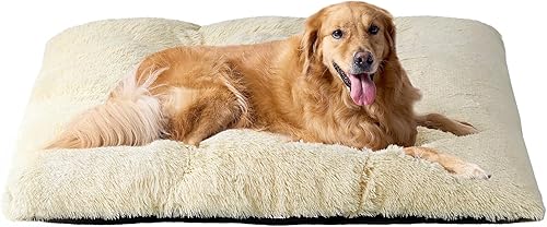 Miniatura 9 de EHEYCIGA Cama mullida para perros extragrandes, almohadilla de pelo sintético de felpa, cama XL calmante antiansiedad para jaula, lavable, suave y