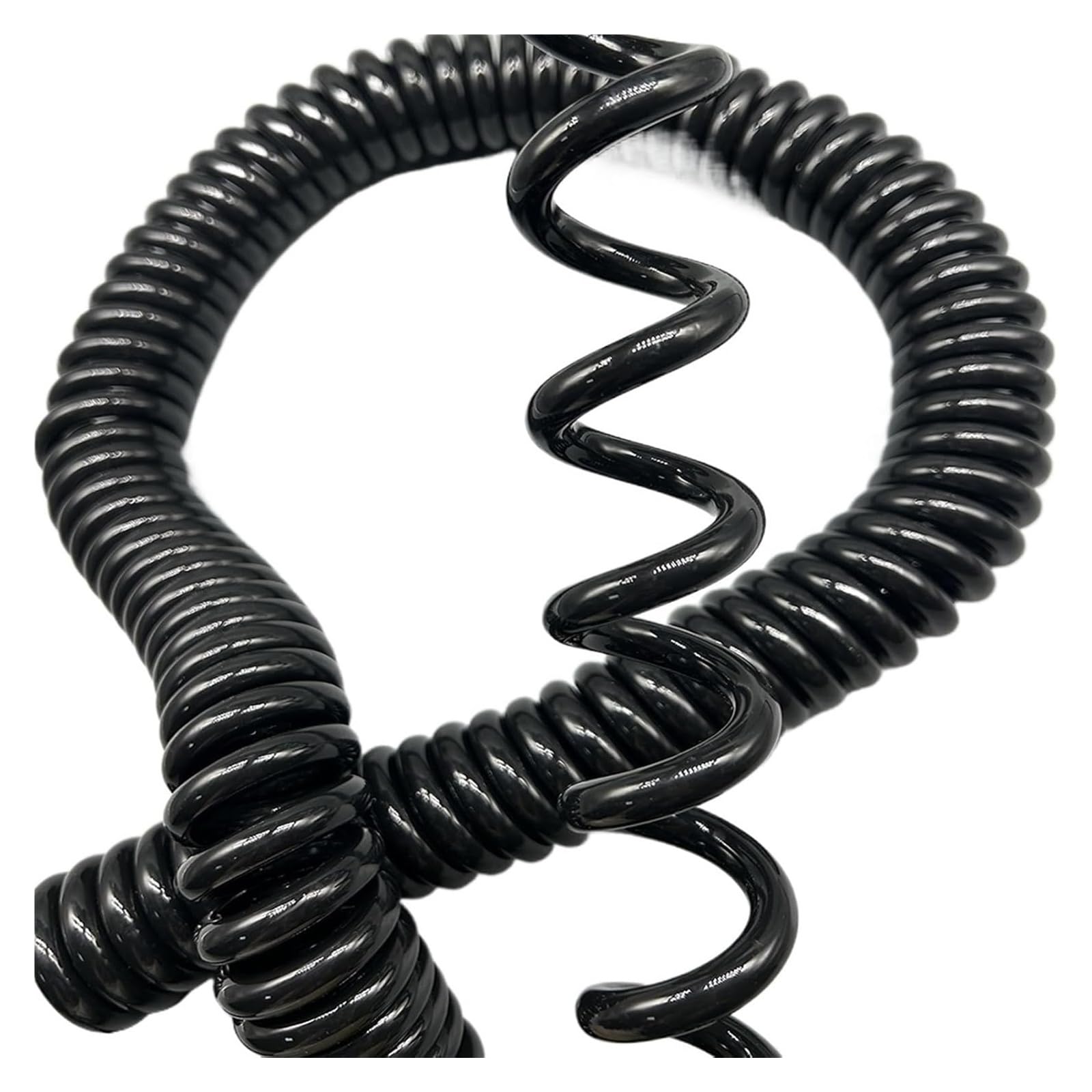 Cavo telefonico Cavo di Alimentazione Flessibile a Spirale, Cavo di Alimentazione telescopico Elastico Quadrato da 2,5 mm, Cavo Super Morbido a 2 conduttori(Stretch 2 Meter)