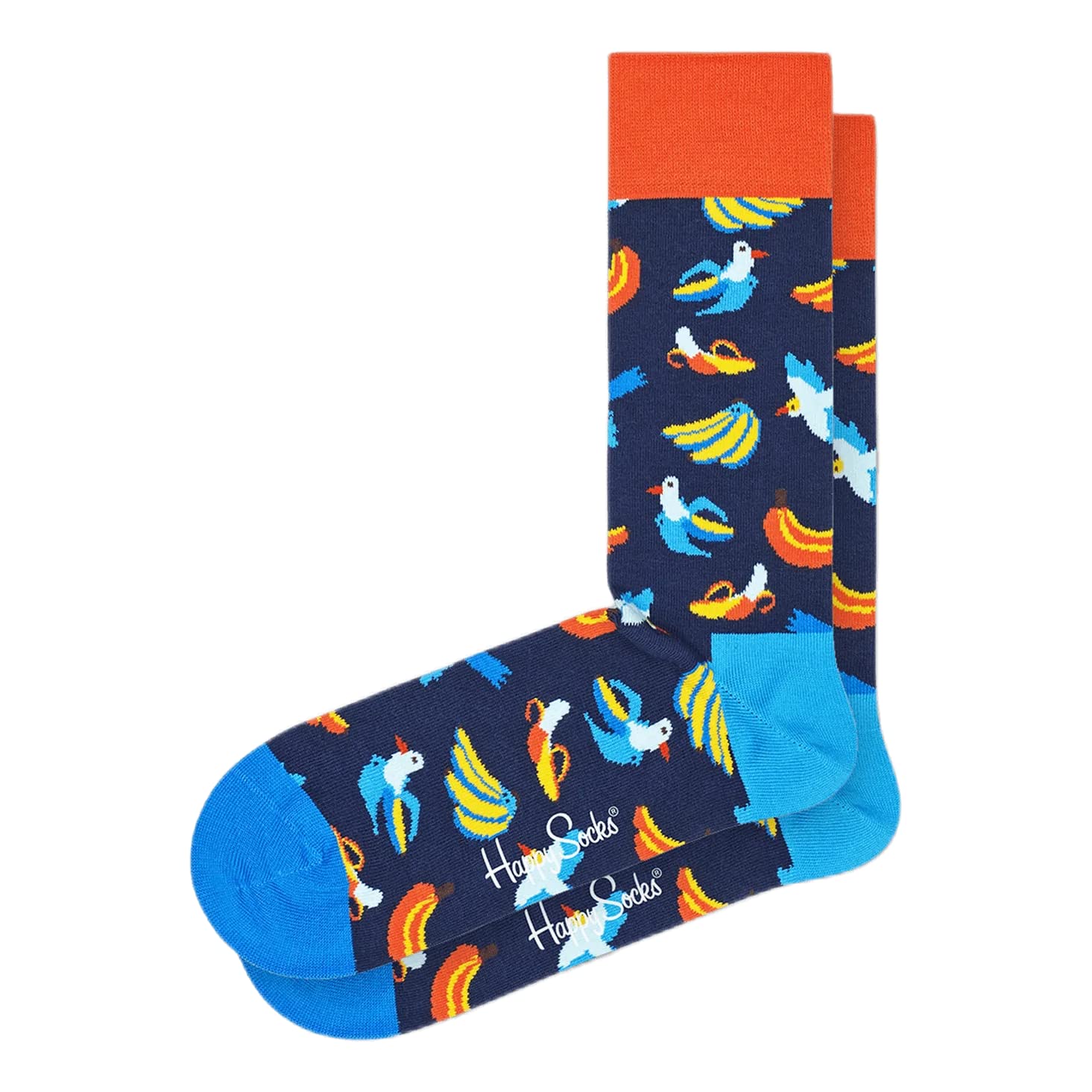 Happy Socks Banana Bird Sock, Blau, 36-40
