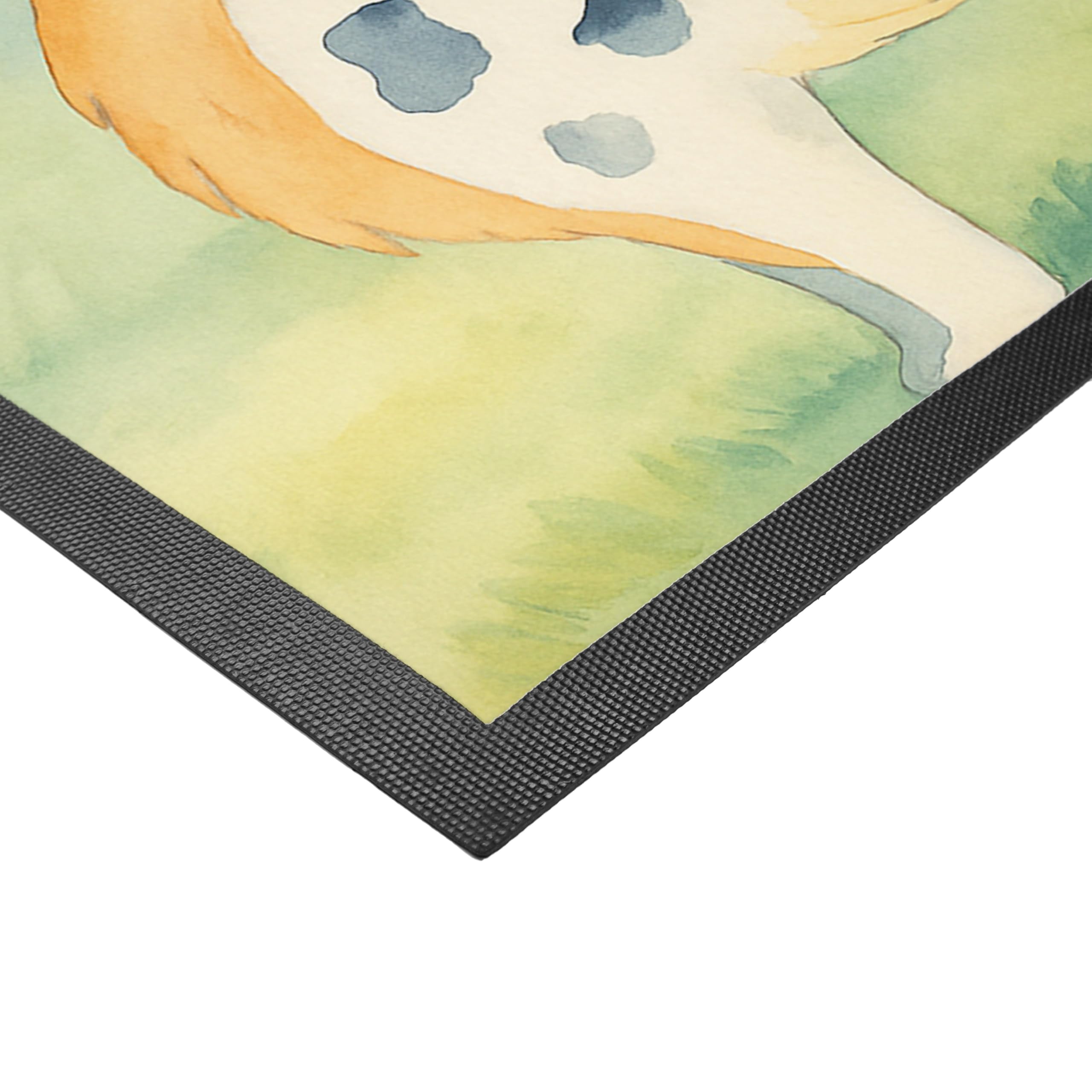 Mr. & Mrs. Panda Fußmatte Bedrucken Hund Australien Shepherd Design 40 x 60 cm - Geschenk, Fussmatte mit Namen, Sprüche, personalisiert, Personalisierte, Spruch, Familie, personalisierbar
