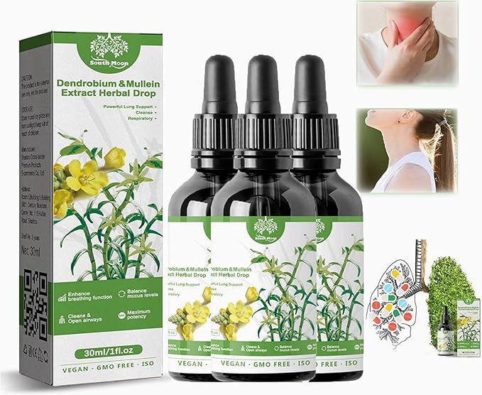 Clearbreath Dendrobium & Mullein Extract, Organic Mullein