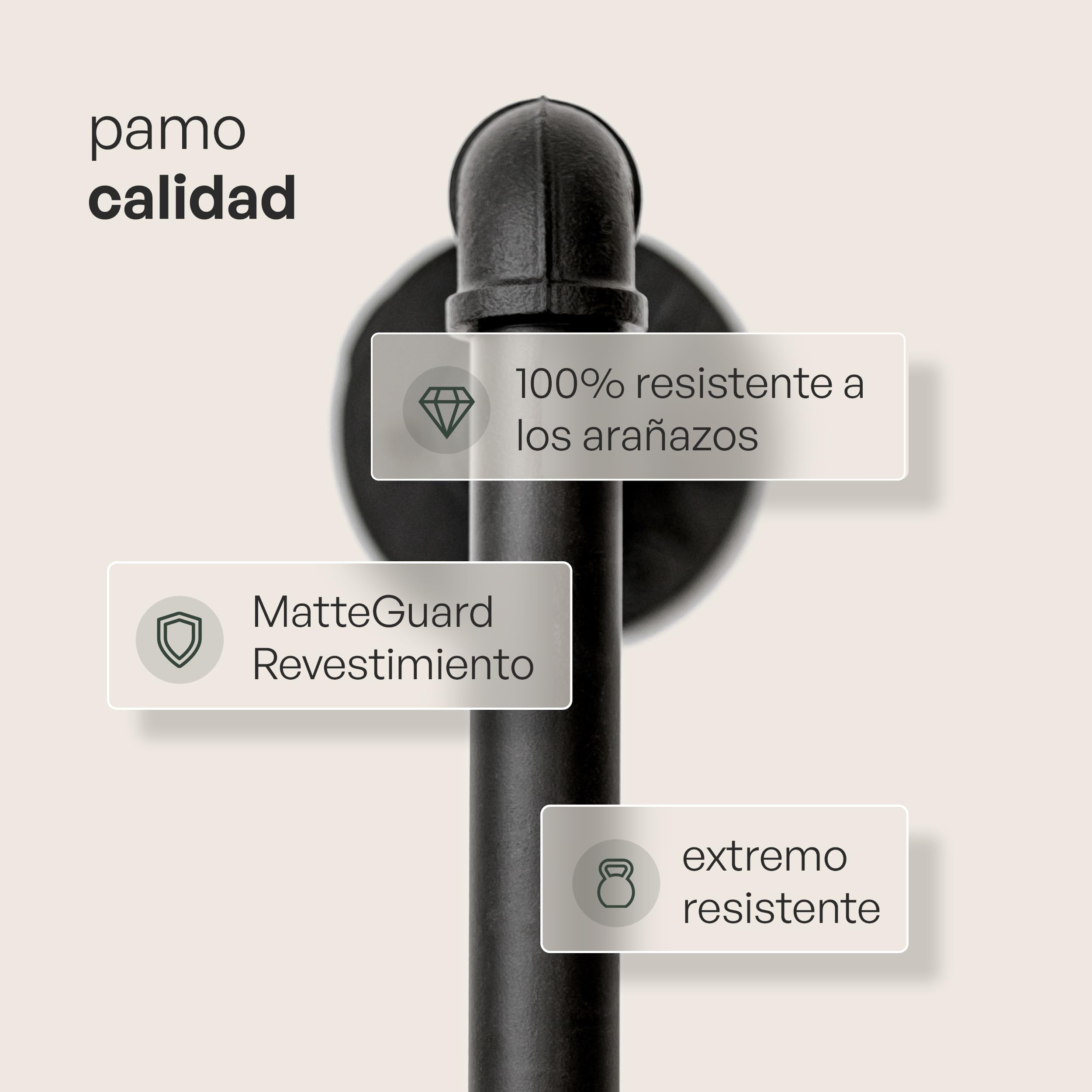pamo Perchero de Pared Industrial Negro 105x222 cm – Barra para Colgar Ropa | Armario Abierto Metálico – Vestidor Abierto Modular – Soporta 200 kg