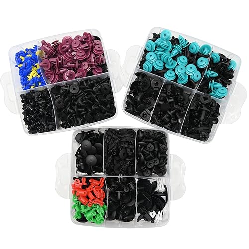 Miniatura 7 de MDEOOSKY Juego de 725 clips de retención de automóvil y sujetadores de plástico, 23 tamaños más populares, remaches de empuje para carrocería de