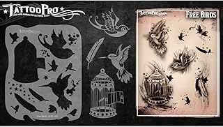 28 Third Eye Tattoo Designs for Higher Awareness 185 Tattoo Pro Airbrush Stencil Series 1 - Free Birds, Mylar Airbrush Tattoo...