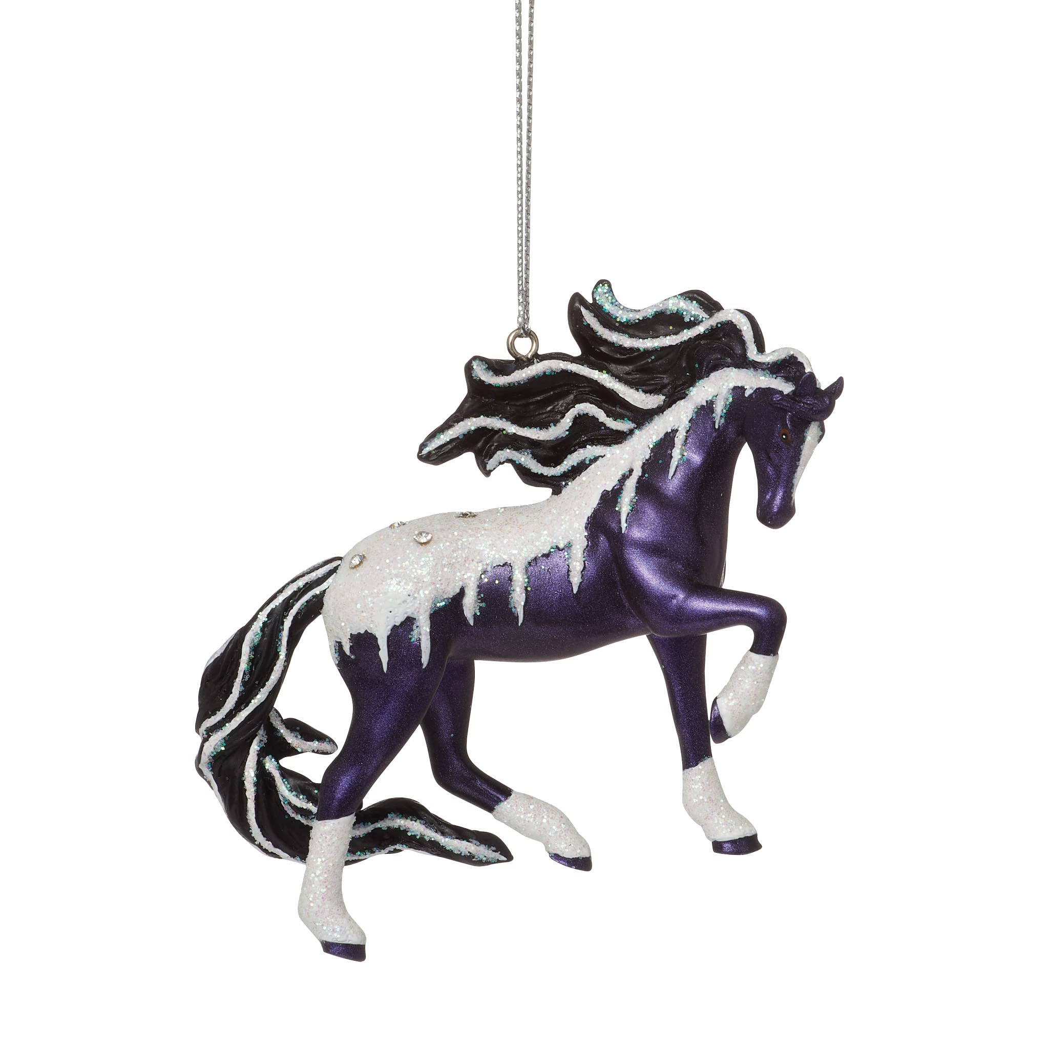 Décoration Magique à Suspendre Enesco Trail of Painted Ponies Noir Givré 8,4 cm