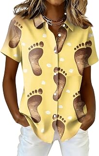 Womens Tops 2026 Hawaii Beach Vacation Outfits Short Sleeve Shirts Button Up Trendy Tees Casual Blouses Summer Spring Clothes