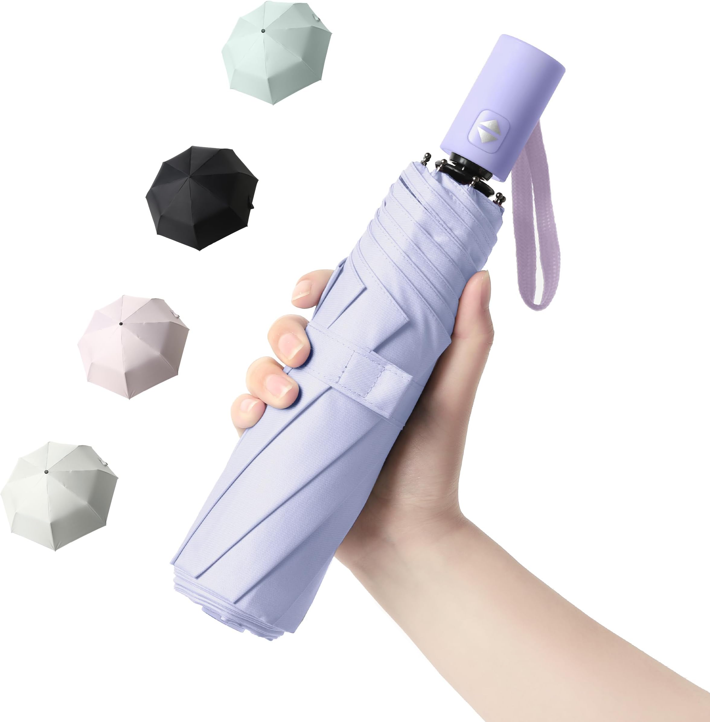 Small UV Protection Travel Umbrella Compact for Rain and Sun UPF 50+ Windproof Portable 42 inch Umbrella for Women and Men