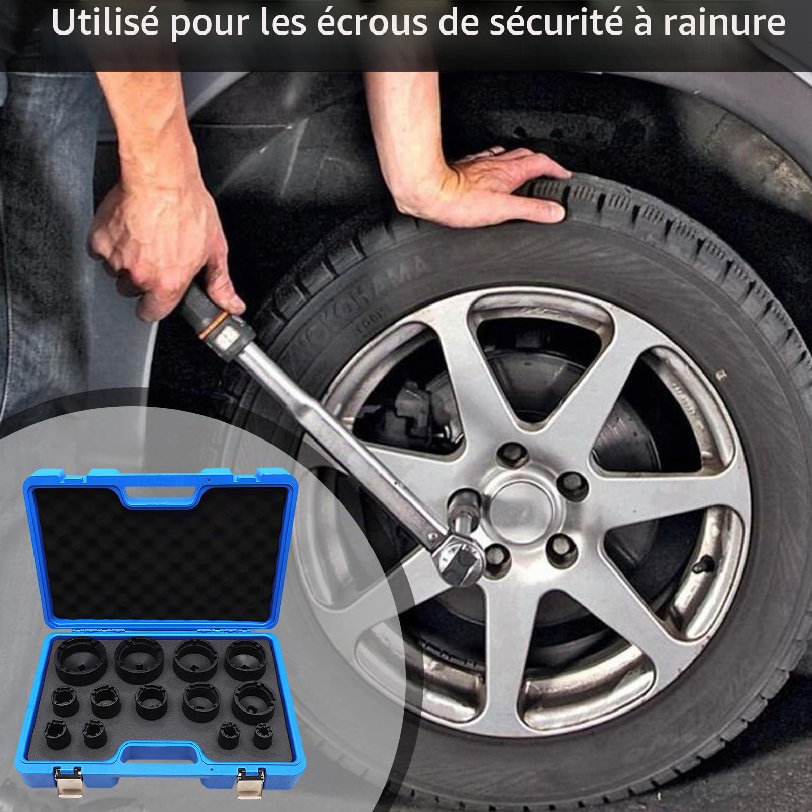 Jeu De 13 Clés à Écrous Fendus 1/2", Filetage Intérieur 18-80 mm Longueur 60 mm Compatible Avec Les Contre Écrous KM, KML, HM, HML, HMLL (Din 981) Et Les Écrous Ronds Outil Pour Roulements Et Arbres