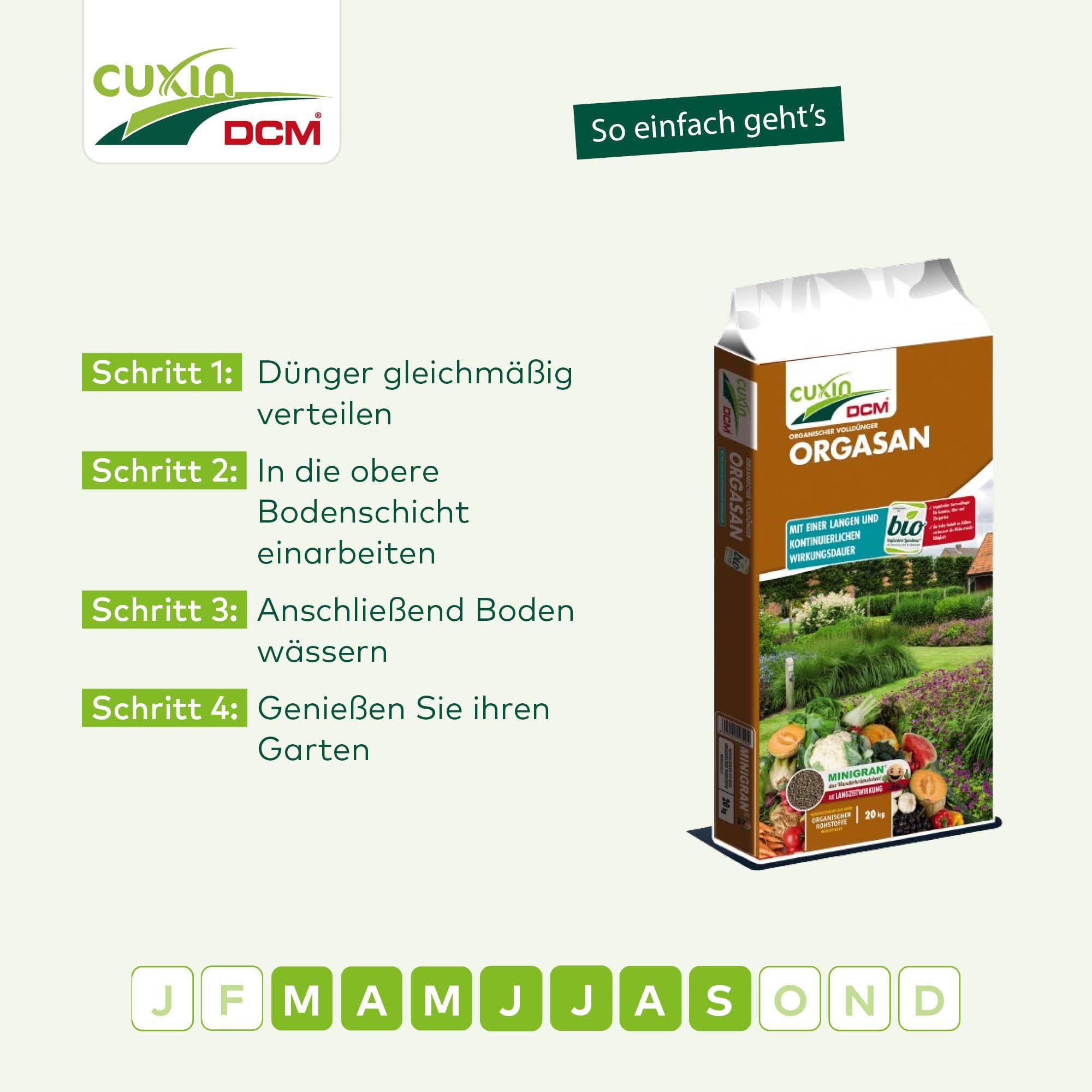CUXIN DCM ORGASAN UNIVERSALDÜNGER - Mit MINIGRAN® TECHNOLOGY - Universaldünger - Bio Dünger - Langzeitdünger - organischer NPK-Dünger - 20 KG