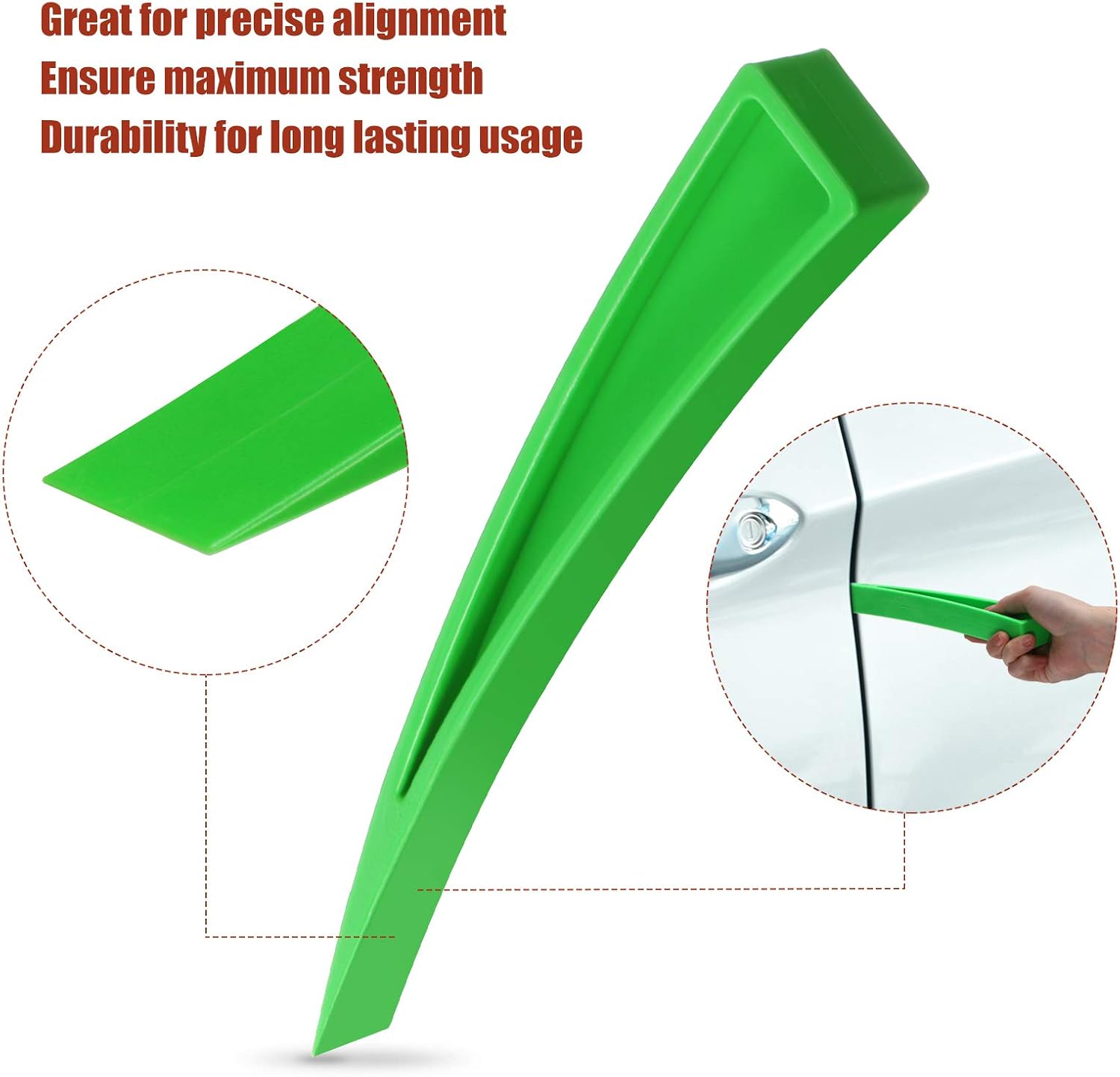 4 Pieces Window Curved Paintless Dent Repair Tools Plastic Car Door Tool Dent Removal Tool for Repairing Auto Car Body and DIY Hand Auto Repair Home Use Set (Classic Style)