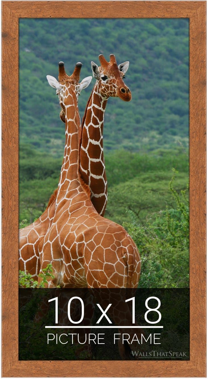 wallsthatspeak 10x18 Light Walnut Rustic Pine Picture Frame for Puzzles Posters Photos or Artwork