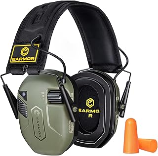 EARMOR M300T Shooting Ear Protection,Electronic Ear Protection For Shooting Bluetooth 5.4 Earmuffs with Gel Ear Pads,29dB SNR