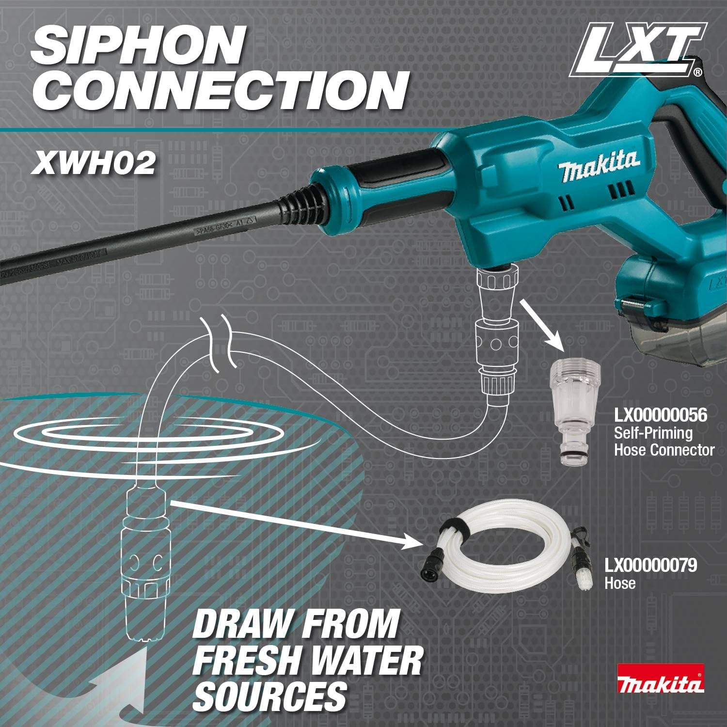 Makita XWH02Z 18V LXT® Cordless 320 PSI 0.7 GPM Power Cleaner, Tool Only