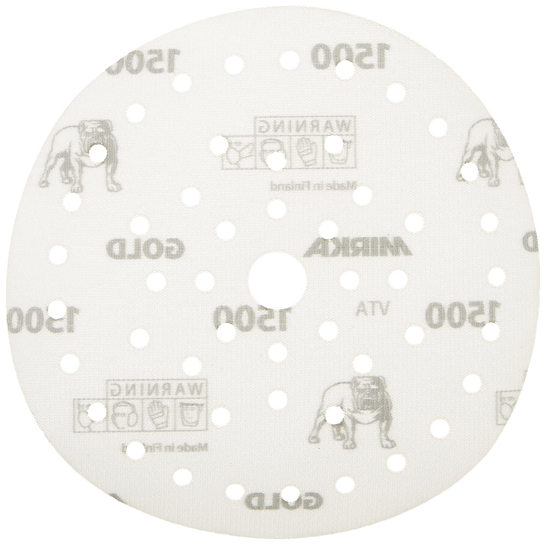 Mirka Gold Film Multifit - Papel de lija de grano 1500 de 6 pulgadas, paquete de 50 discos de lija de 6 pulgadas para lijadora orbital, almohadillas de papel de lija para madera, compuestos