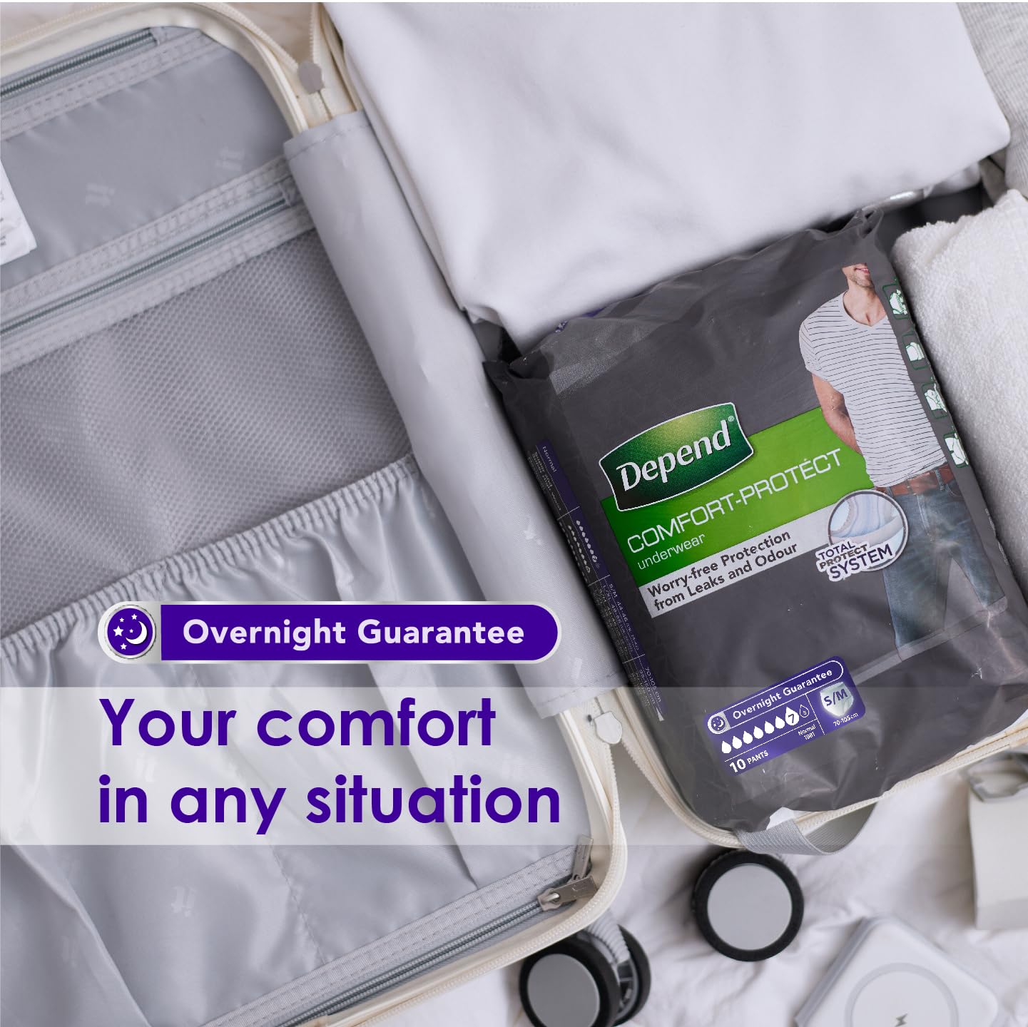 Depend, Pantalones para Hombres, Small/Medium