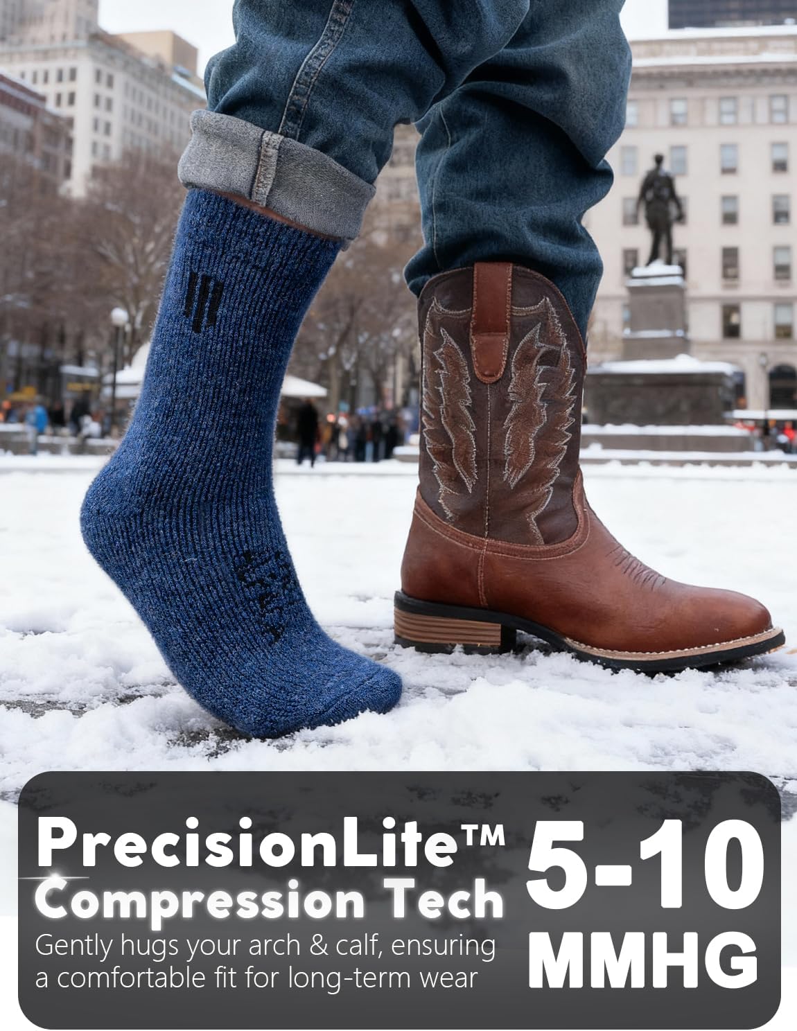 Alpaca Wool Crew Socks Men and Women,Thick Thermal Winter Cold Weather Hunting Hiking,Moisture Wicking Cushioned - Image 6