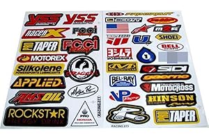 Racing Gear Decal Sticker Mx Motocross Dirt Bike ATV 2 Sheets #R203 By Rockstar