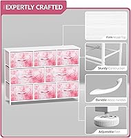 Vista 87 de Sorbus Cómoda con 8 cajones - Mueble para almacenar ropa para niño, para dormitorio, pasillo, clóset, oficina – Marco de acero, parte superior