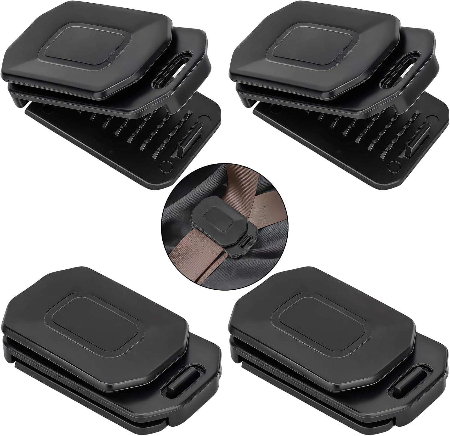 Positioner Clip, Shoulder Belt Adjuster for Neck & Shoulder Comfort, Stopper Clamps Positioner, 4 Pcs