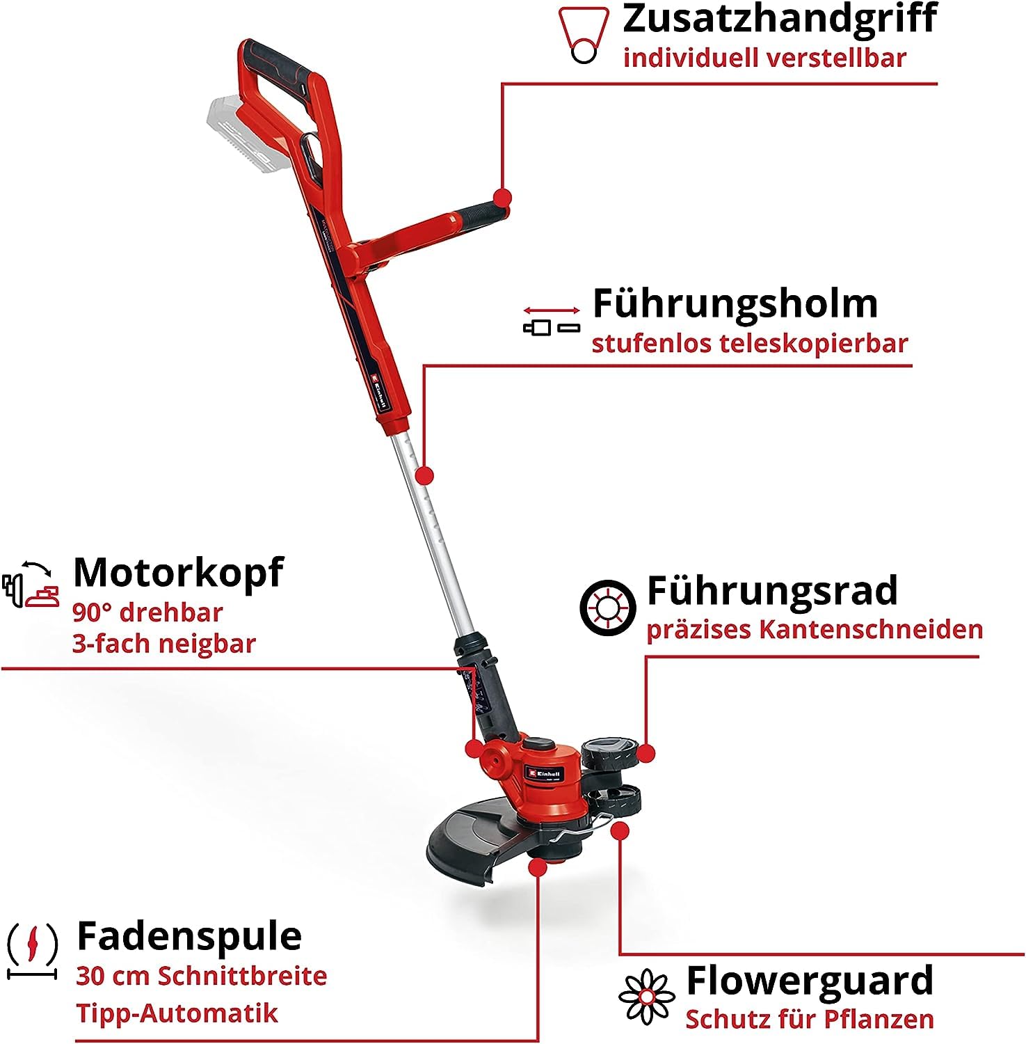 Einhell GE-CT 18/30 Li-Solo Akku-Rasentrimmer 18V 30 cm Power X-Change Li-Ion