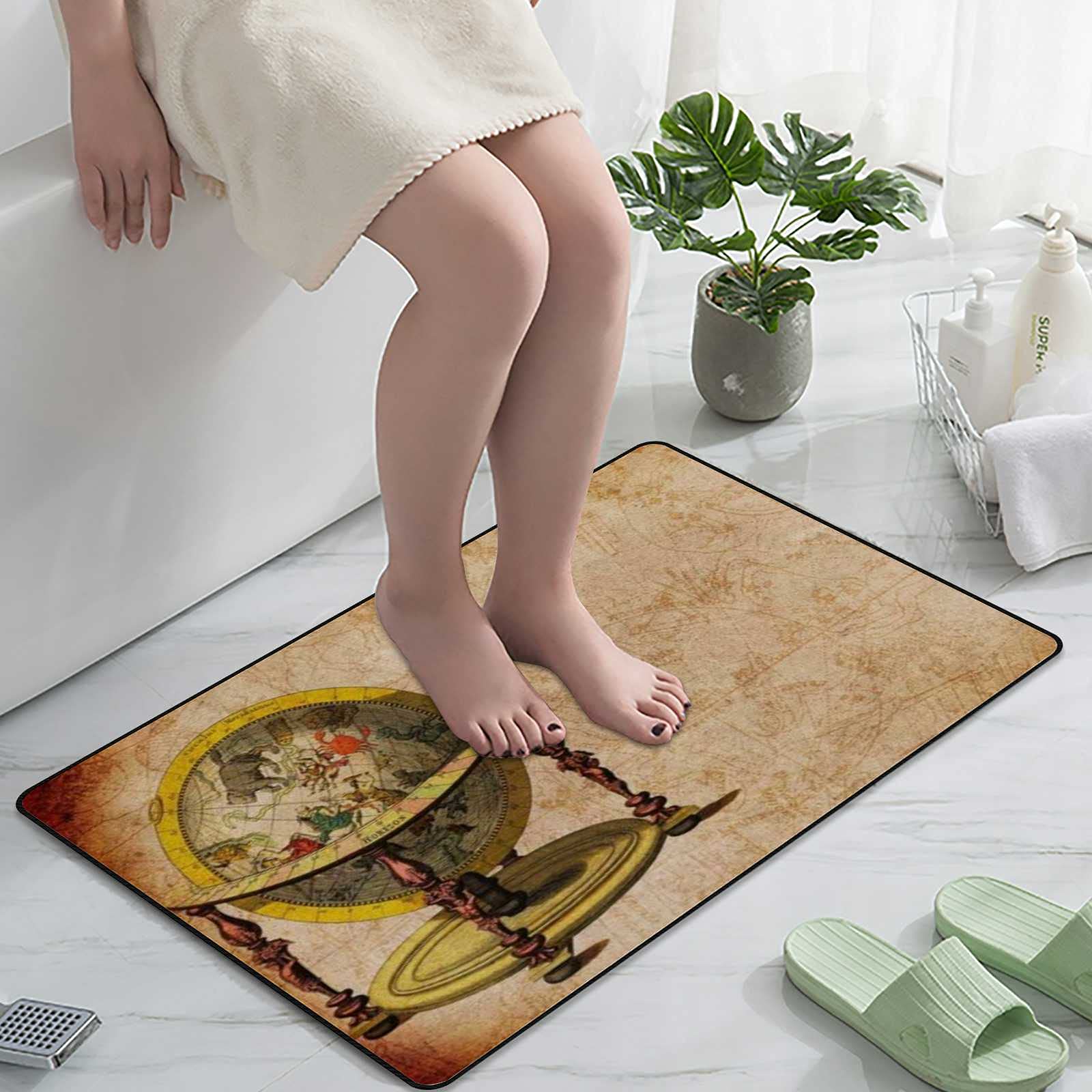 Tapis de salle de bain effrayant Halloween orange, jolie décoration pour la maison - 60*90 cm | Leroy Merlin