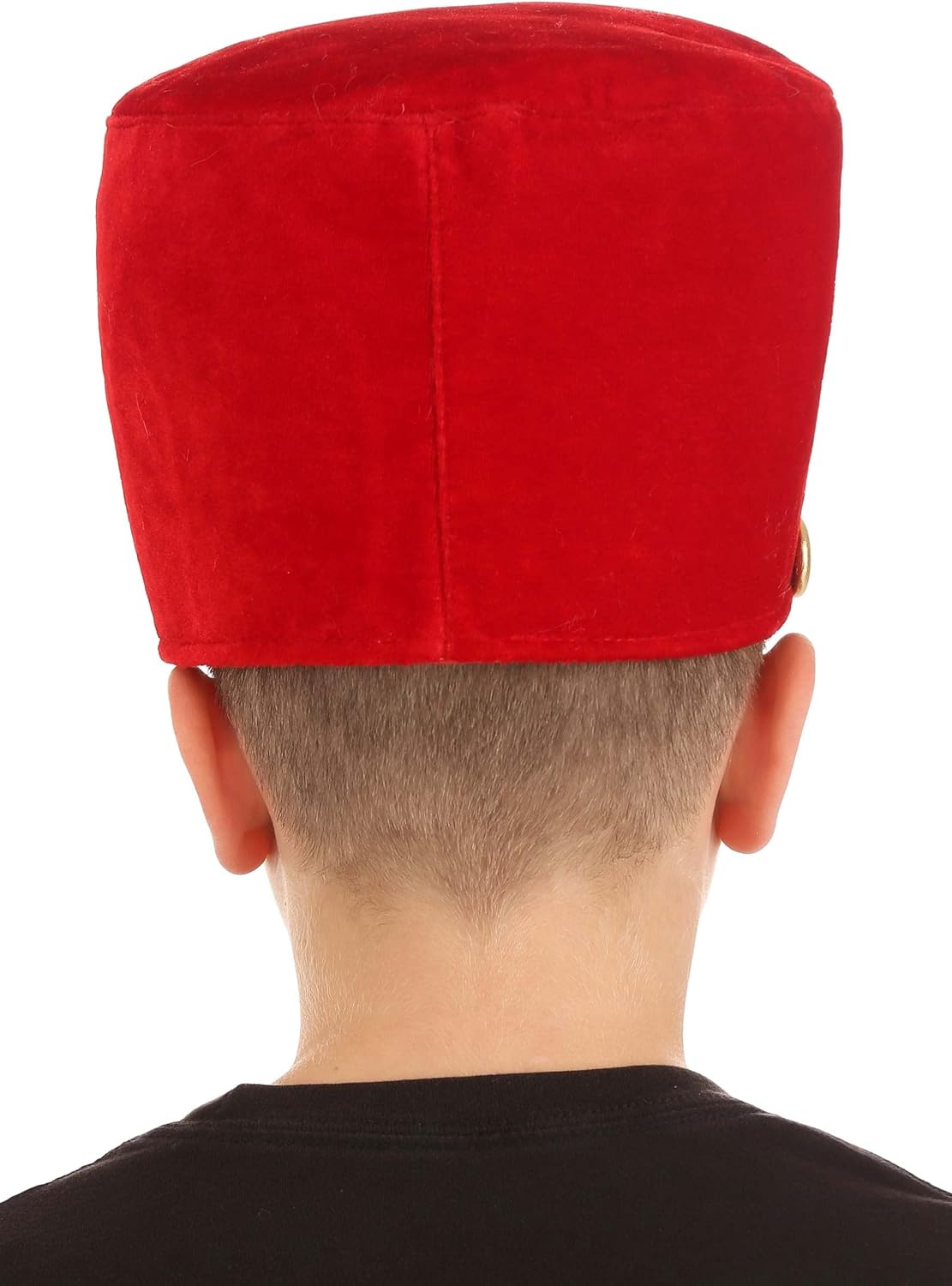 Toy Soldier Hat - Kepi Style Velvet Hat with Gold Braid Trim and Adjustable Fit