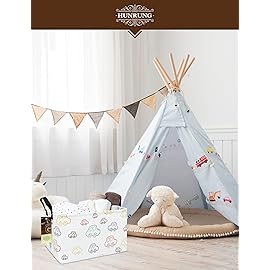 HUNRUNG Rectangle Storage Basket Cute Canvas Organizer Bin for Pet/Children Toys, Books, Clothes Perfect for Rooms/Playroom(REC-Car)