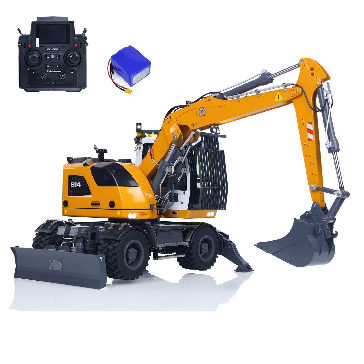 Amazon.com: wheelfun 1/14 4 * 4 RC Hydraulic Wheeled Excavator