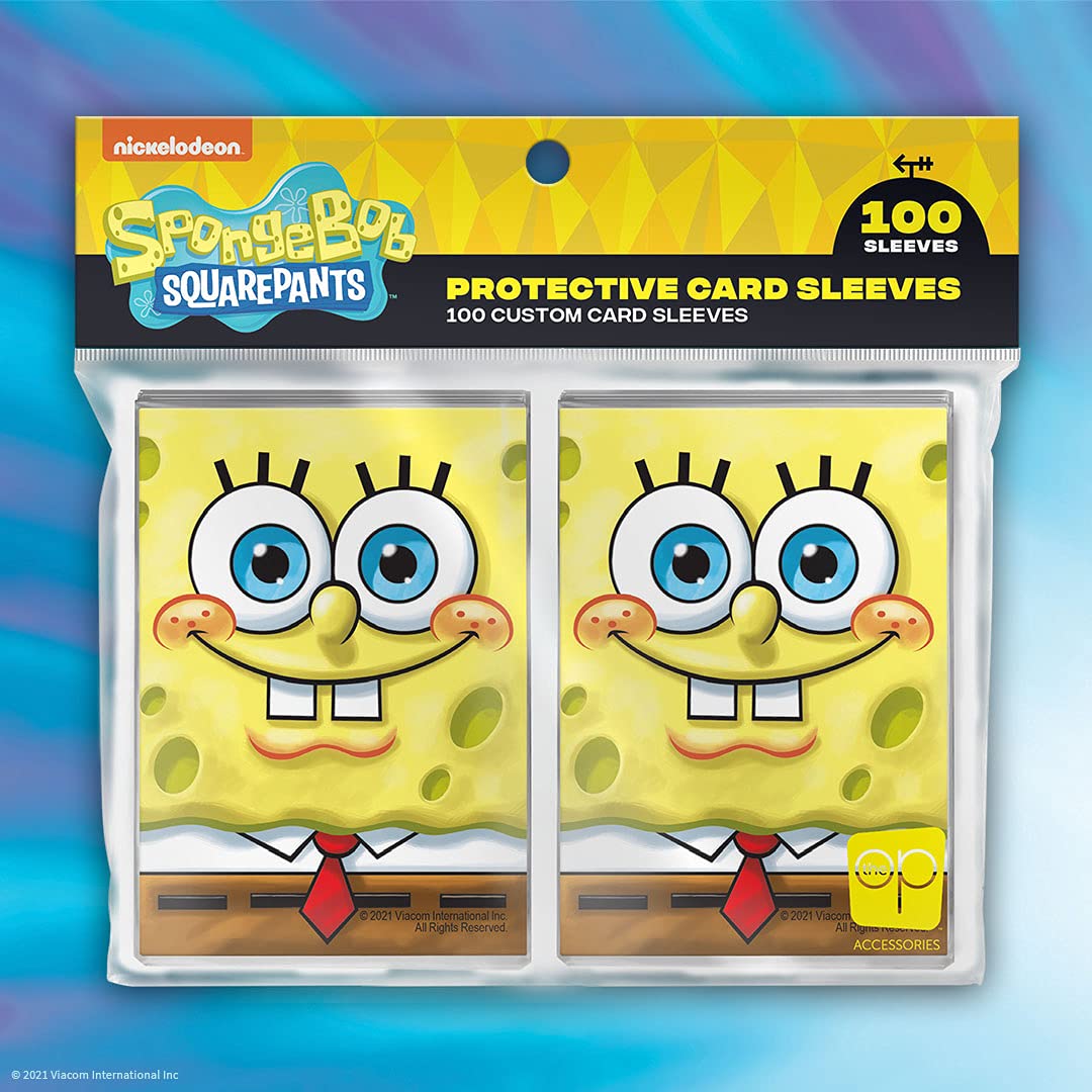 Amazon.com: Spongebob Squarepants Premium Card Sleeves | 100 Card Protector  Sleeves | 64mm x 89mm Oversized Sleeves Fit Standard Size Playing Cards &  Collector Cards | Cardsleeve Back Artwork Featuring Spongebob : Toys & Games