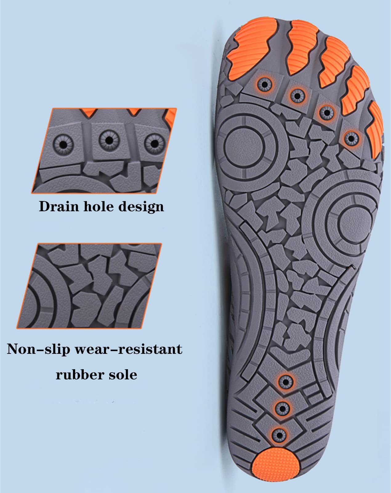 Zapatos Acuáticos para Hombres Zapatos De Playa Descalzos Zapatos De Natación Acuática Yoga Secado Rápido Zapatos Ligeros Zapatos De Fitness Zapatos De Entrenamiento(40 EU, C01-Gray)