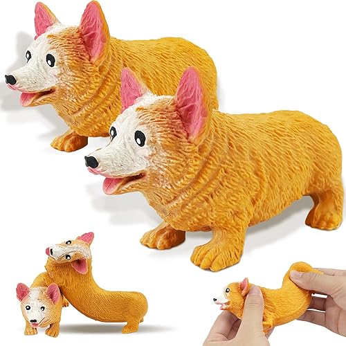 Juguetes de arena blandos, Corgi para perros rellenos de arena, juguetes sensoriales para aliviar el estrés, juguete sensorial para cachorros