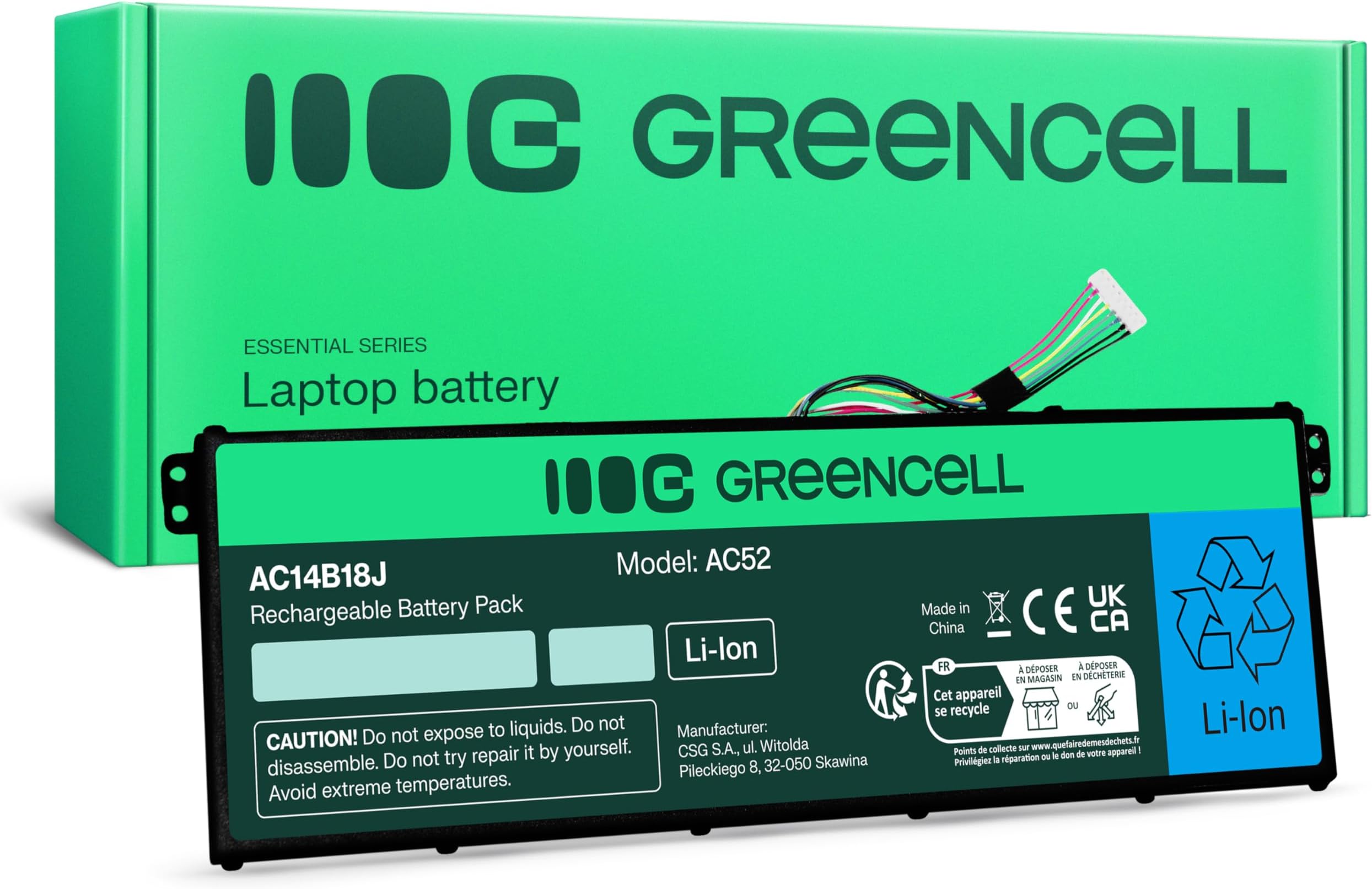 GC® AC14B13J AC14B18J Battery for Acer Aspire ES1-111M ES1-131 ES1-521 ES1-522 ES1-531 ES1-533 ES1-571 ES1-731 ES1-731G, Acer Chromebook 11 CB3-111 13 cb5-311, Acer Extensa 2519