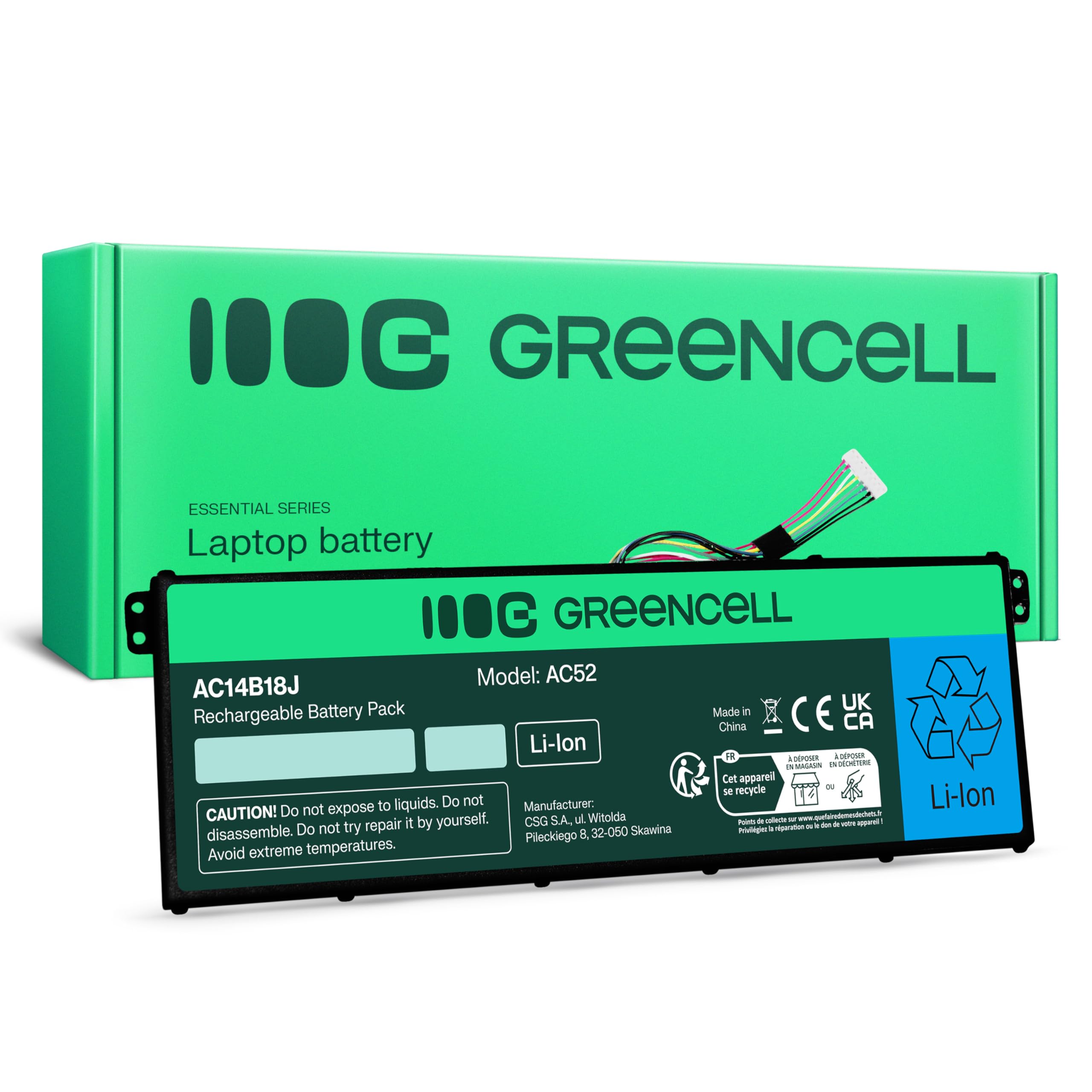 GC® AC14B13J AC14B18J Battery for Acer Aspire ES1-111M ES1-131 ES1-521 ES1-522 ES1-531 ES1-533 ES1-571 ES1-731 ES1-731G, Acer Chromebook 11 CB3-111 13 cb5-311, Acer Extensa 2519