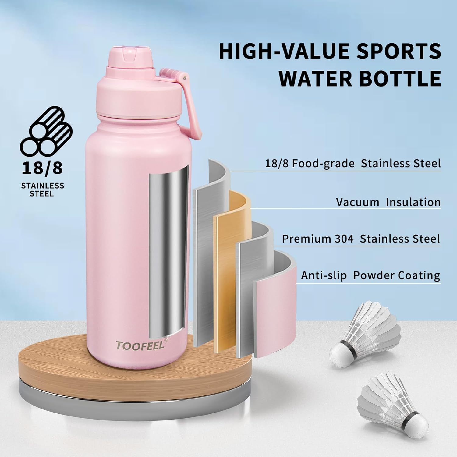 Botella Térmica Jeep De 26 Oz - Acero Inoxidable, Aislamiento Al Vacío, Con Tapa De Pajita Y Calcomanías