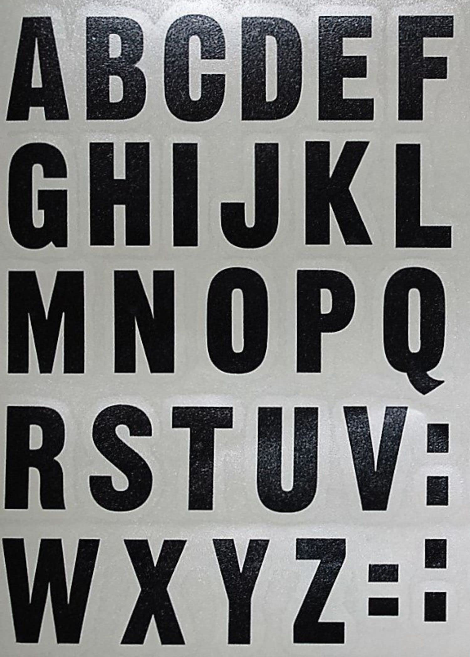 decalbazaar Vinyl ABC Alphabet Letters Glossy Glass Wall Vehicle Sticker 3 Inches Black